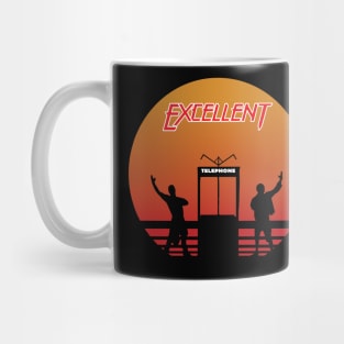 Bill And Ted Excellent Retro Circle Mug